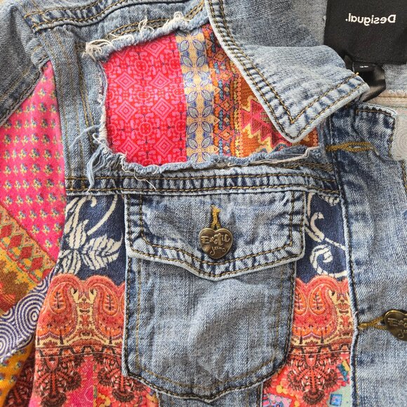 Desigual Patchwork Denim Jacket – EU 38 (US 6) - Picture 6 of 8
